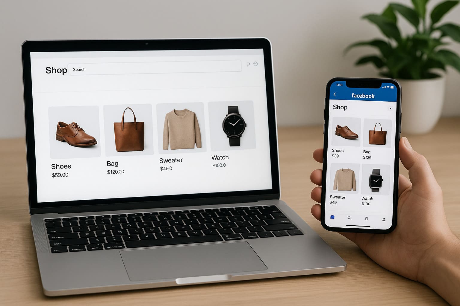 site e-commerce ou boutique Facebook