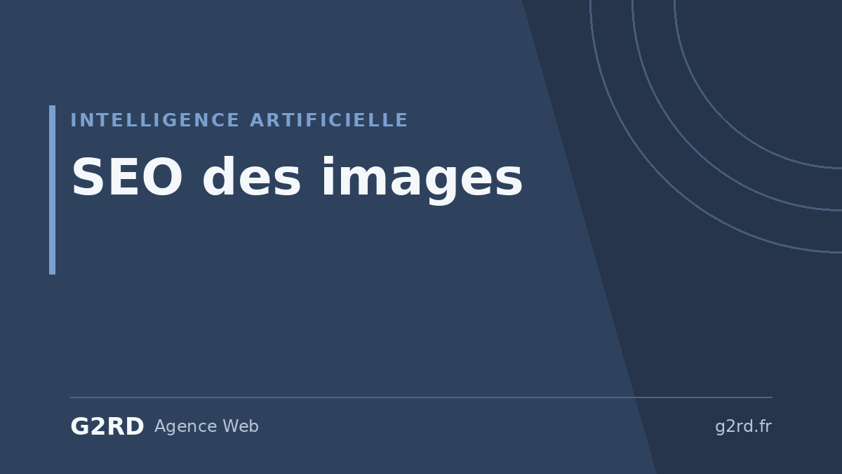 Visuel G2RD sur le SEO des images par IA