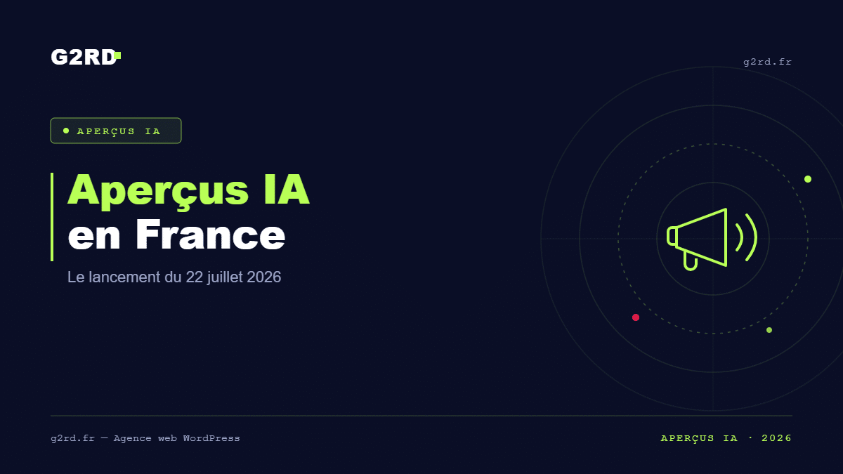 Aperçus IA en France — G2RD Agence Web