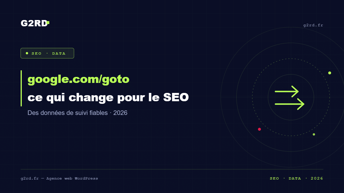 google.com/goto ce qui change pour le SEO — G2RD Agence Web