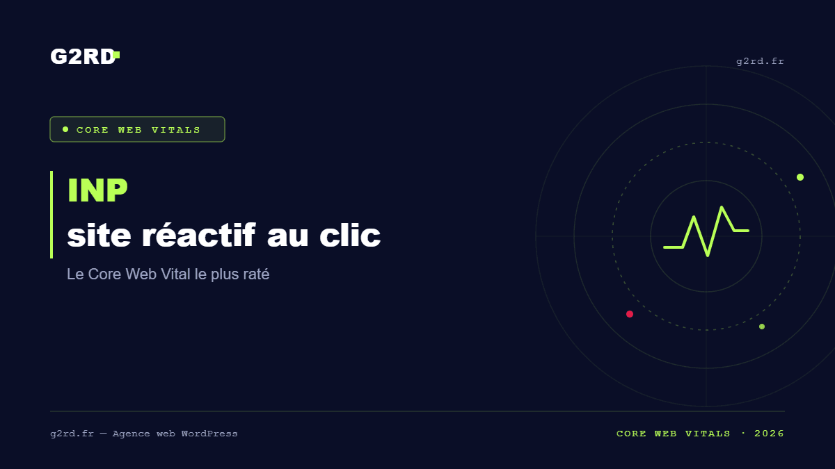 INP site réactif au clic — G2RD Agence Web