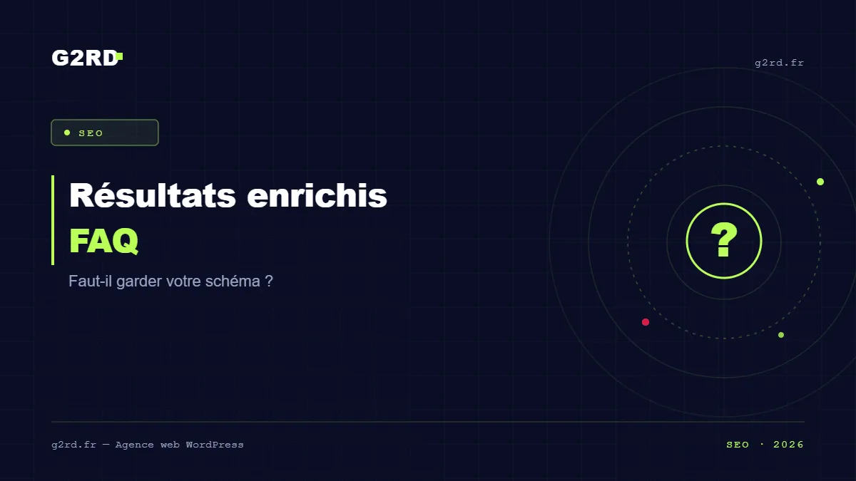 Résultats enrichis FAQ — G2RD Agence Web