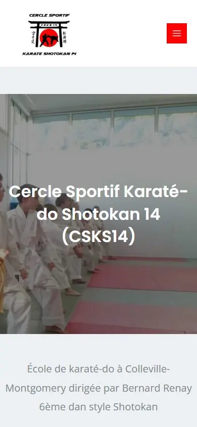 Version mobile du site du CSKS 14